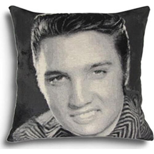 Modern NEW Luxury 3D Retro Elvis Presley Pop Art Fashion Cotton Canvas Pillow Case Decorative Cushion Cover Sham 45cm x 45cm