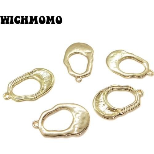 2019 New 32*20mm 6pieces/bag High Quality Zinc Alloy Gold Irregular Charms Pendant for Earring Necklace Jewelry Accessories