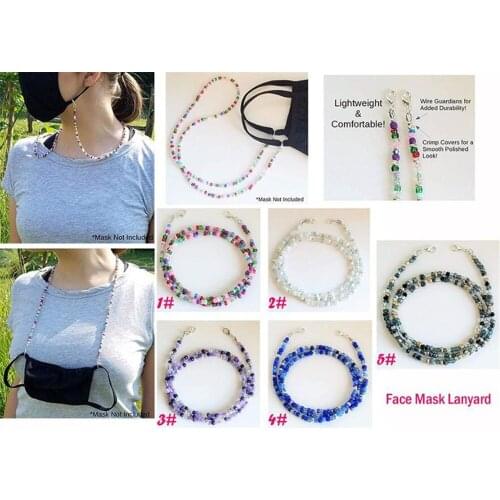 30pcs/lot 70cm Mask Necklace for Women Wedding Punk Bead Lariat Long mask Chain Necklace Glass Jewelry Gift