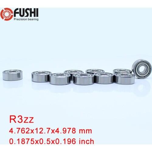 R3ZZ Bearing ABEC-1 (10PCS) 3/16"x1/2"x0.196" inch Miniature R3 ZZ Ball Bearings R3Z For RC Models
