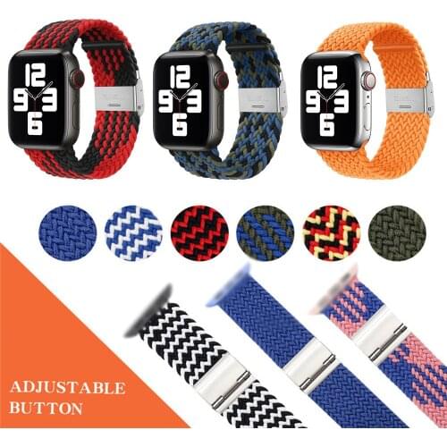 Braided Bracelet Strap for Apple Watch Band 44mm 42mm 40mm 38mm Adjustable Sport Wristbands For Apple iWatch Series 6/5/4/3/se
