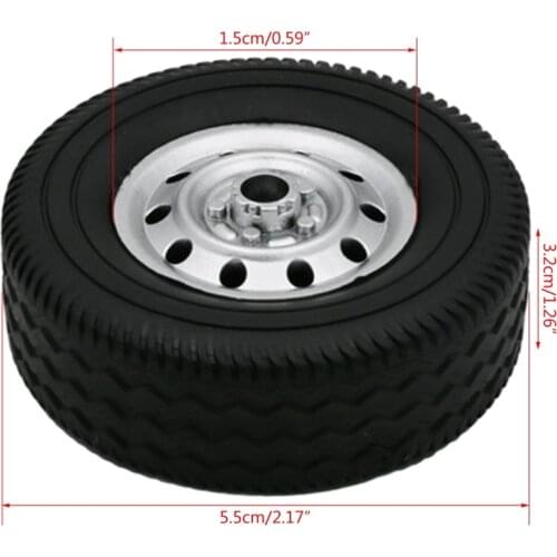 4pcs/set Remote Control Car Wheel Rubber Tires for WPL D12 Drift Pickup 97BC