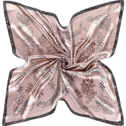 New Rich Tree Brand Winter Silk Scarf Women Neckerchief Female Kerchief Fashion Bandanna Scarves Handkerchief For Ladies