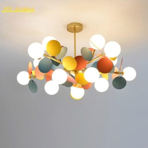 Modern Macron Chandeliers for Living Room Bedroom Children Room Home Decor LED Ceiling Chandelier Lighting Kitchen Hanging Lamps