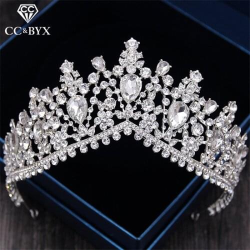 CC wedding tiaras and crowns hairbands luxury crystal beads special bridal hair accessories for bride engagement jewelry HG107