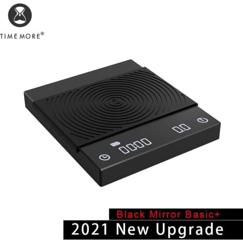 TIMEMORE Store Black Mirror Basic+ New Upgrand Coffee Kitchen Scale B22 With Time USB Light Weight Mini Digital Scale