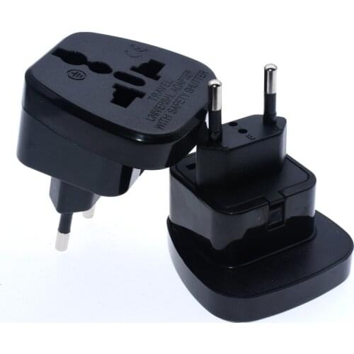 Universal UK AU USA EU to Europe CEE7/16 EU 2-pin Plug Converter Travel Plug Adapter 250V 10A