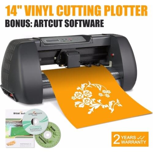 VEVOR 14" Vinyl Cutter Bundle Sign Cutting Plotter Machine 350mm Paper Feed W/ARTCUT SOFTWARE DESIGN/CUT Carving Machine