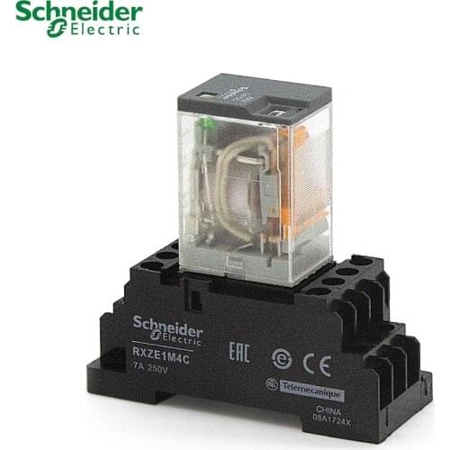 Schneider electric RXZE1M4C Screw clamp socket for use with RXM4 (10pieces) 7A 250V