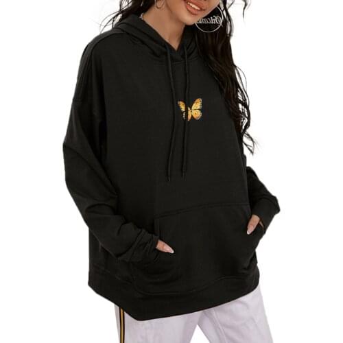 2020 New Style Womens Letter Print Long Sleeve Hooded Sweatshirt Random Print Letter Casual Top Rainbow Color Matching