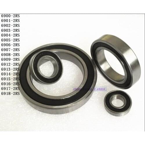 10pcs/Lot 18307-2RS 6903/18 18x30x7mm The Rubber Sealing Cover Thin Wall Deep Groove Ball Bearing Brand New