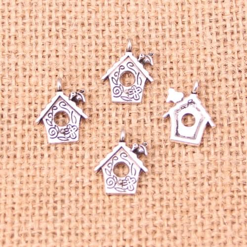 120pcs cabin house Charms Zinc alloy Pendant For necklace,earring bracelet jewelry DIY handmade 17*15mm