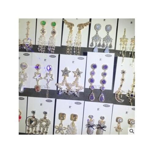 2019 New Bohemian Water Drop Earrings Women Beads Handmade Crystal Earring Big Long Vintage Earrings oorbellen sieraden Pendien