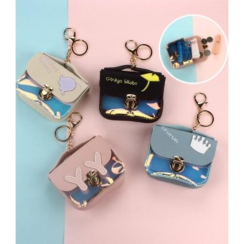 2020 Fashion Womens Lady Kid Coin Wallet PU Lady Small Mini Coin Pouch Hasp Money Key Earphone Line Coin Holder Purse