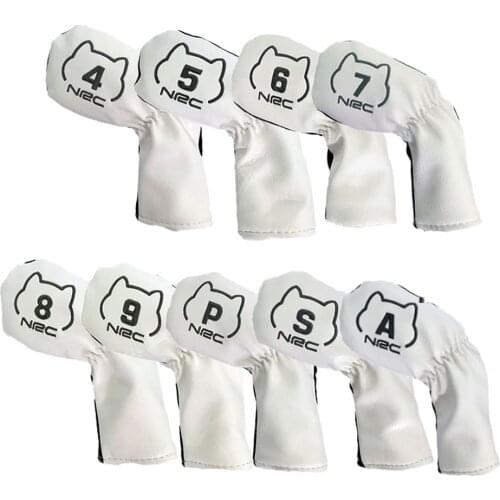 9PCS Golf Club Head Covers Wood Putter Iron Headcovers - Universal