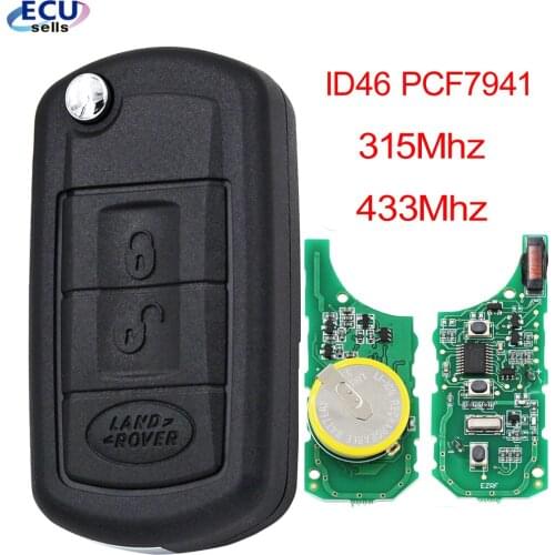Car Remote Key For Land Rover Range Rover LR3 Discovery HU101 Blade 315/434 Mhz ID46 PCF7941 Chip Replace Blank Key