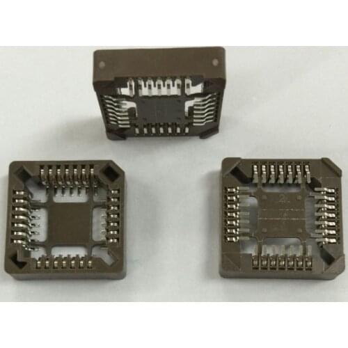 SMD IC Block 28P 32P 44P 52P 68P 84P PLCC44 PLCC28 PLCC32 PLCC52 PLCC68 PLCC84 brown seat 44 core chip SMD PLCC socket 5pcs/lot