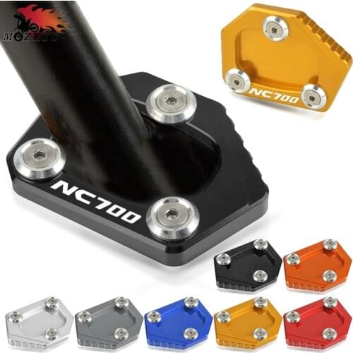 For Honda NC700 Integra 2012 2013 2014 Motorcycle CNC Aluminum Kickstand Foot Plate Side Stand Extension Pad Enlarge Extension