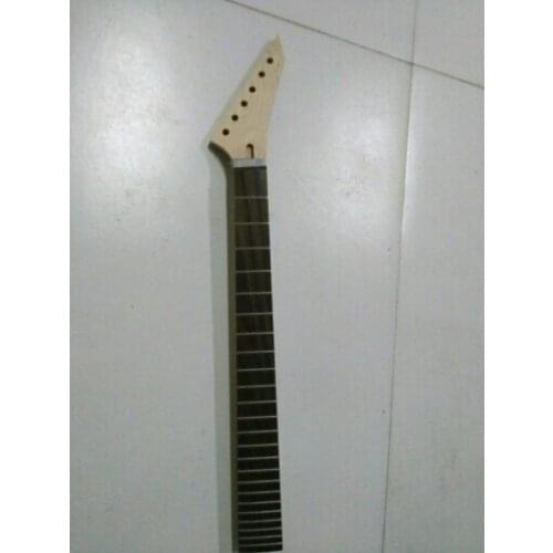 One unfinished electric guitar neck maple made rosewood fingeroard 24 fret 24.75 nut width 43mm heel width 56mm