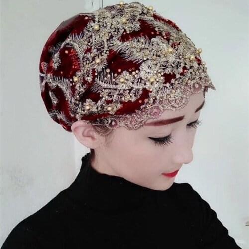 Muslim Womens Hijab Summer 4 Color New Gold Floral Embroidery Beading Lace Fashion Abaya Chiffon Hijabs Dubai Turkey Streetwear