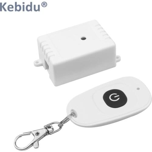 KEBIDU 433Mhz Remote Control Switch for Light Door Garage Universal Remote AC 110V 220V 1CH Relay Receiver and Controller