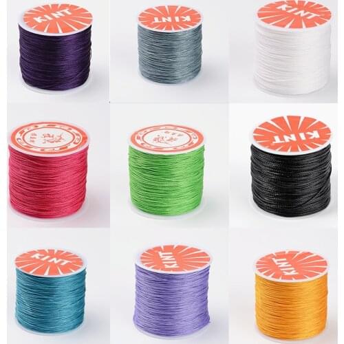 20Colors 0.45/0.5/0.6mm Round Waxed Polyester Cords Thread Rope Strap for Jewelry Making DIY Bracelet Necklace Accessory Finding