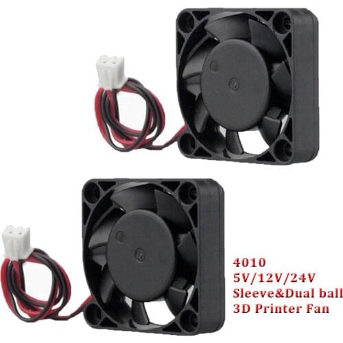 Gdstime 40mm CPU Cooler Fan 40x40x10mm 24V 12V 5V Mini Computer Case Cooling Fan 4010 2PIN 3PIN heat sink Fan For 3D Printer