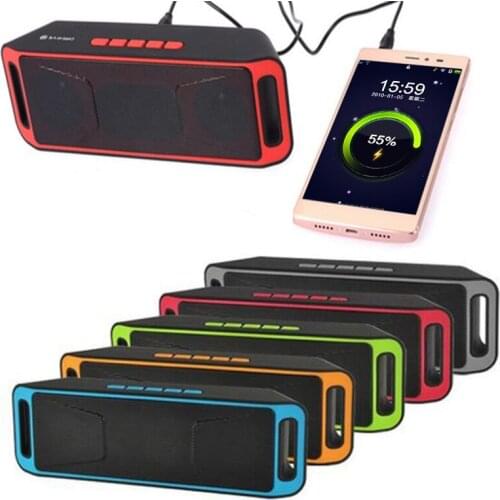 Mini Wireless Outdoor Bluetooth-compatible Speakers TF/USB/AUX Stereo Bass Subwoofer For Computer Smart Phones MP3 Pop Music