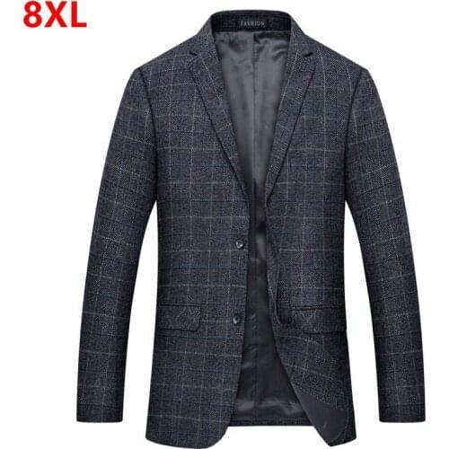 Autumn new mens suit jacket Mens casual men plus size 7XL 8XL male Blazers
