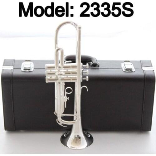 Music Fancier Club Bb Trumpet 2335S Silver Plated Music Instruments Profesional Trumpets Student Included Case Mouthpiece