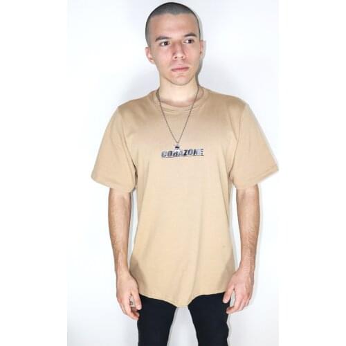 OVERSİZE CORAZONE Printed Brown T-Shirt