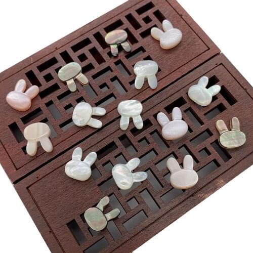Natural Seashell Beads Bunny Shape DIY Crafts Handmade Bracelets Earrings Jewelry Decoration Gift Accessories Wholesale 1pcs