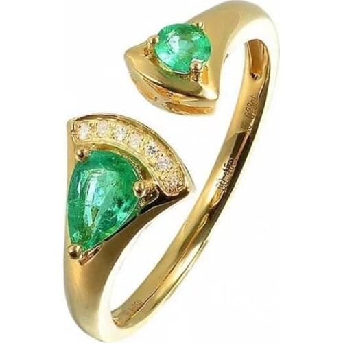 Natural Emerald, Small Row, 925 Silver, Personality, Style, Latest Design, Favorite Beauty