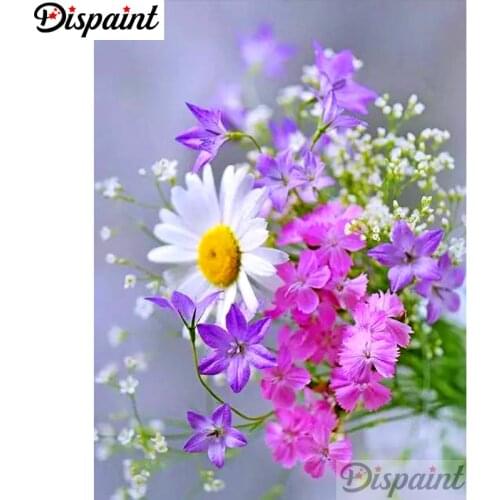 Dispaint Full Square/Round Drill 5D DIY Diamond Painting "Blooming flower" Embroidery Cross Stitch 3D Home Decor A10249