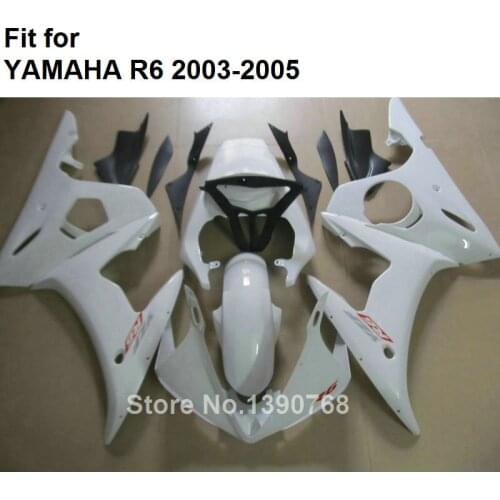 Motorcycle unpainted bodywork fairing kit for Yamaha YZFR6 2003 2004 2005 white fairings YZF R6 03 04 05 BC51