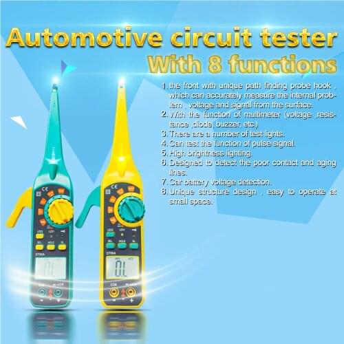 New Arrive 2019 MST-DT86A Automotive Circuit Tester, Digital Multimeter, On-board Battery Maintenance Tools With Probe Tester