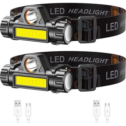Portable Headlamp Flashlight Q5+COB Led Headlamps Powerful Built-in 18650 Battery Outdoor Camping Fishing Head light lamp