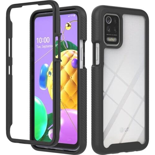 Hybrid Rugged Armor Shockproof Case For LG Stylo 7 K22 Plus K42 K52 K62 Q52 Q62 PC + TPU Bumper Transparent Acrylic Back Cover