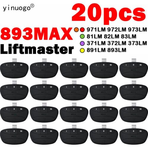 Newest Liftmaster 893MAX Remote Control 3 Button 310mhz 315mhz 390mhz For Chamberlain Craftsman Liftmaster Garage Door Opener
