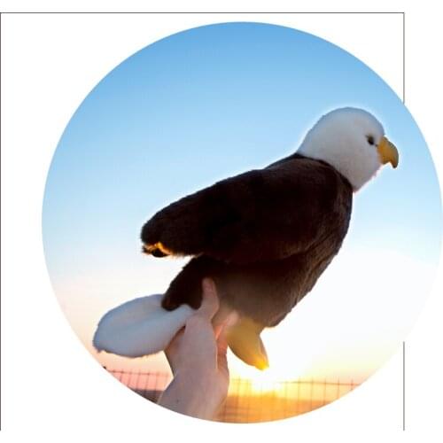 Lifelike Bald Eagle Bird Simulation Animal Soft Stuffed Plush Toy Doll Children Baby Christmas Gift 32cm