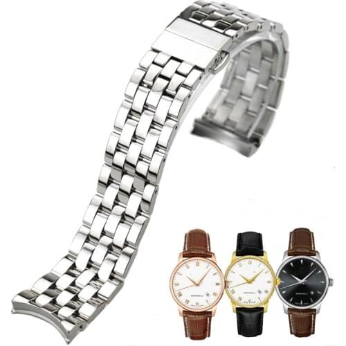 ISUNZUN Mens Watch Strap For MIDO Mido Baroncelli M8600B Watches Accessories 20mm Watch Band Stainless Steel Watchbands
