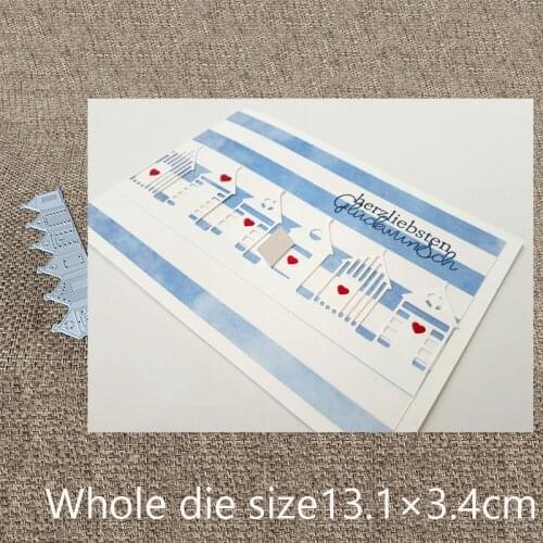 New Design Craft Metal Cutting Die cut dies Row of houses decoration scrapbook Album Paper Card Craft Embossing die cuts