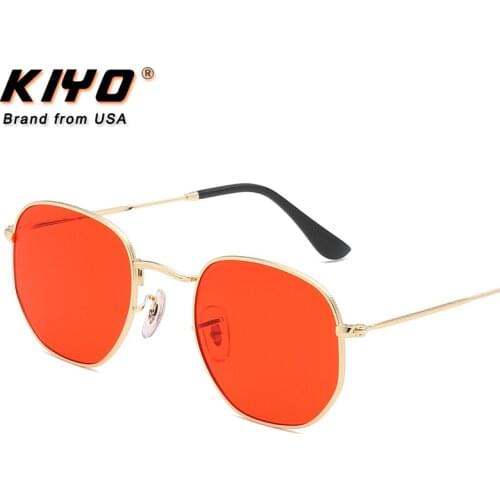 KIYO Brand 2020 New Women Men Polygonal Polarized Sunglasses Metal Vintage Sun Glasses High Quality UV400 Driving Eyewear 3548
