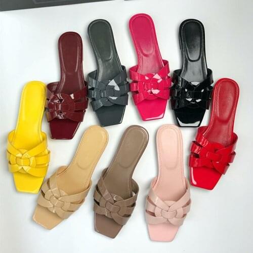 Summer Weave Women Slippers Flat Light Women Jelly Shoes Zapatillas Mujer Clogs Feminino Large Women Beach Shoes Female Footwear