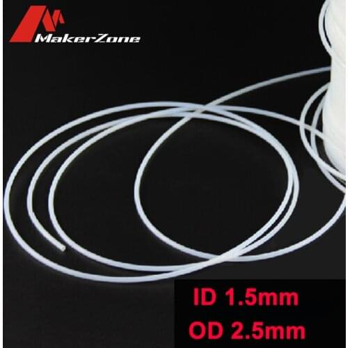 1Meter 1.5mm x 2.5mm / 0.8mm x 1.2mm PTFE Tube For 3D Printer Parts