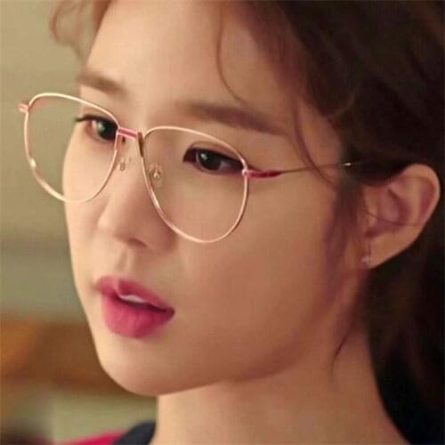 Vintage Glasses Metal Optical Frames Clear Lens Gold Pilot Eyeglasses Frame Women Men Spectacles Clothing decoration glasses