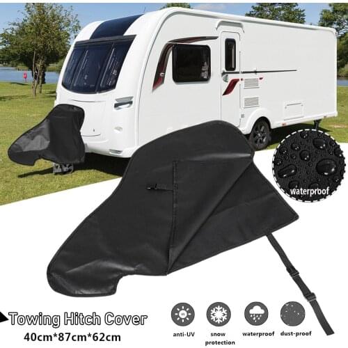 Waterproof Caravan Hitch Cover PVC Trailer Tow Ball Coupling Lock Breathable Dust Rain Snow Dustproof Protector