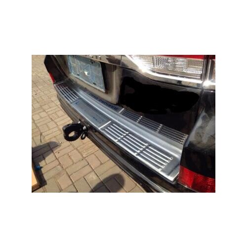 For Land Cruiser 2016 High Quality Stainless Steel Rear Bumper Protector Tail Trunk Guard Sill Plate Scuff Trim Cover
