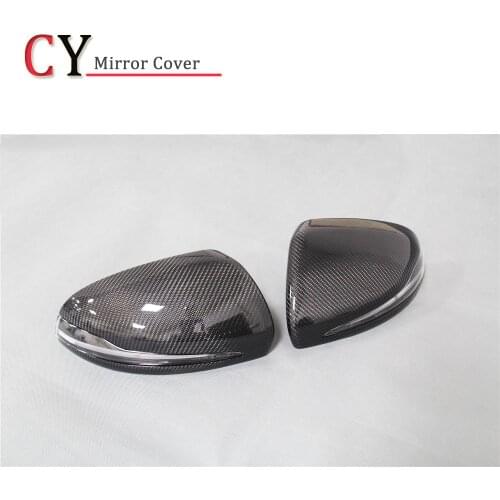1Pair Carbon Fiber Mirror cover For Mercedes W205 W222 W213 X205 for Benz C S GLC E Class AMG 1:1 Replacement Style AMG Only LHD