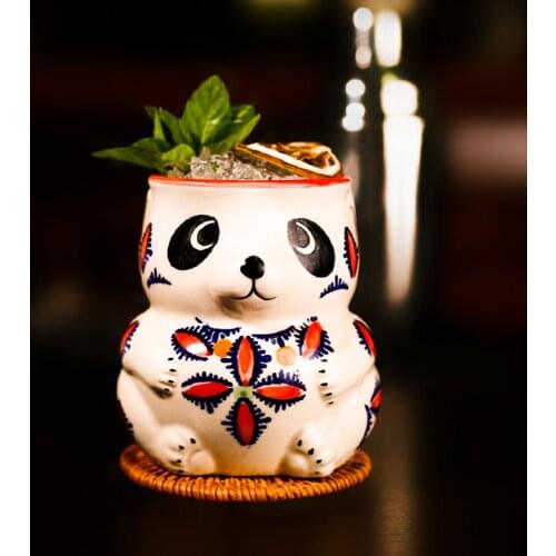 1 Pcs Panda Tiki Mug Barware Cocktail Mugs Beer Wine Cup Art Ceramic Cup Wine Accessories Ceramic Crafts Bar Tools Cocktail Cup